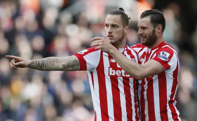 Marko Arnautovic celebrates