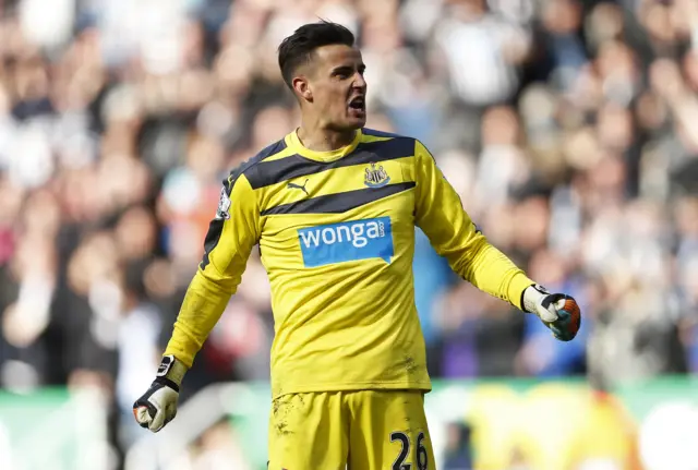 Karl Darlow celebrates