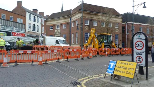 Roadworks on Regent Street