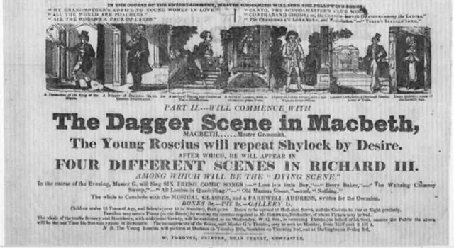 Playbill for Master W.R Grossmith's final performance