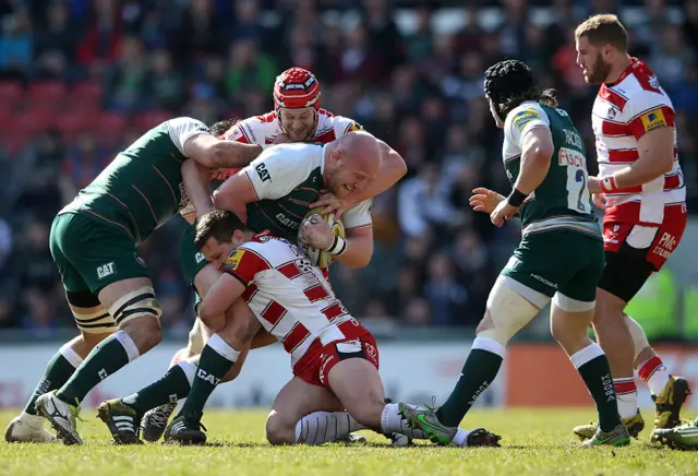 Leicester Tigers against Gloucester