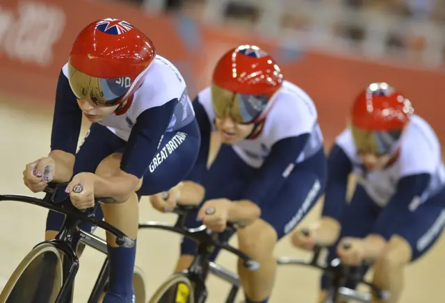 Dani King, Laura Trott and Joanna Rowsell