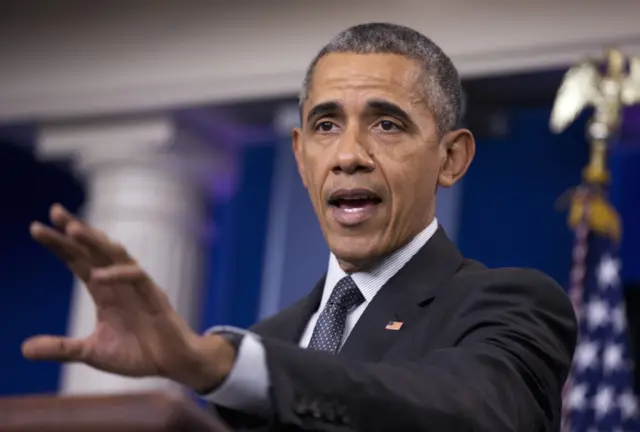 Barack Obama addressing the media in the White House - Tuesday 5 April 2016