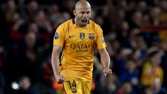 Javier Mascherano celebrates