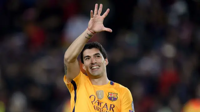 Luis Suarez gestures