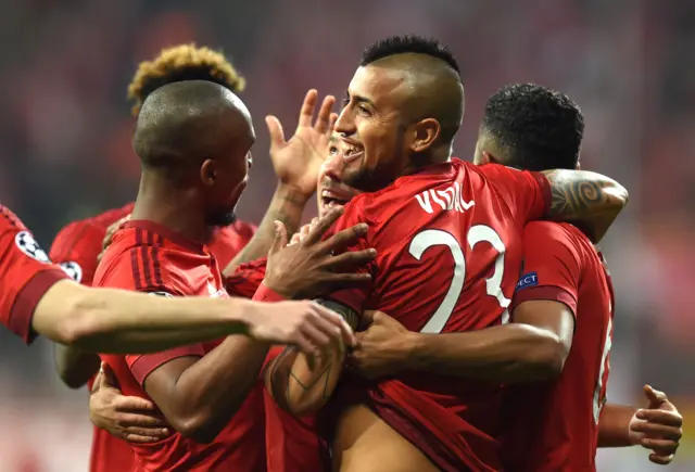 Arturo Vidal celebrates