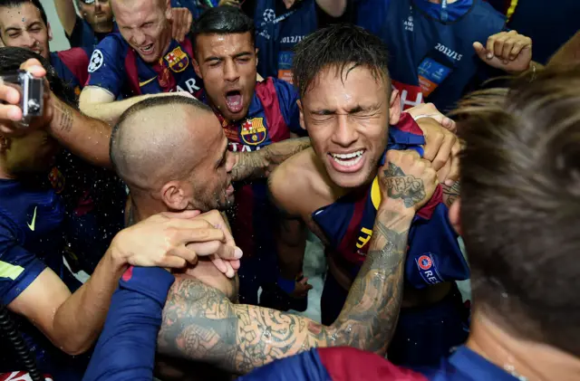 Neymar celebrates winner