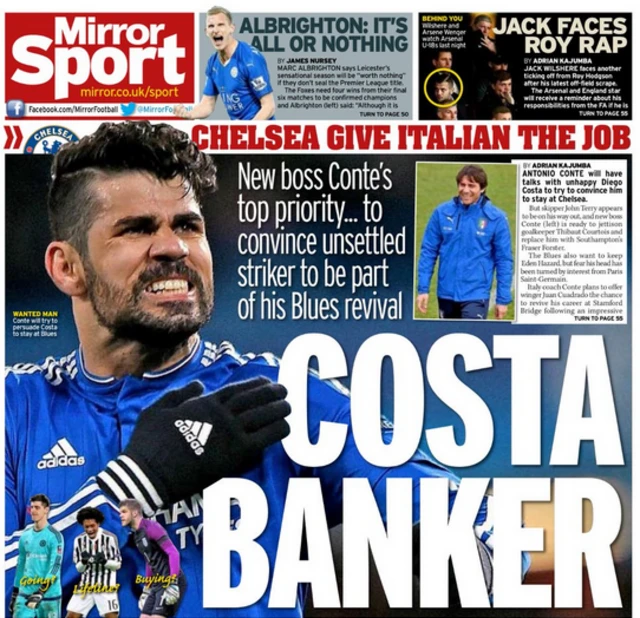 Daily Mirror back page