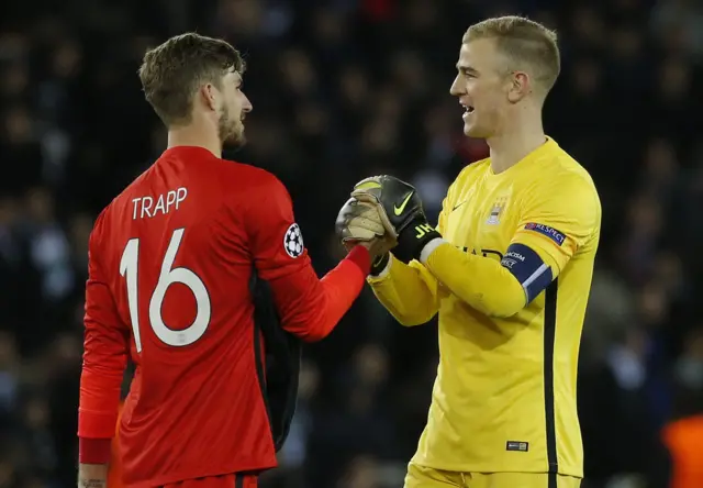 Joe Hart reacts at full-time