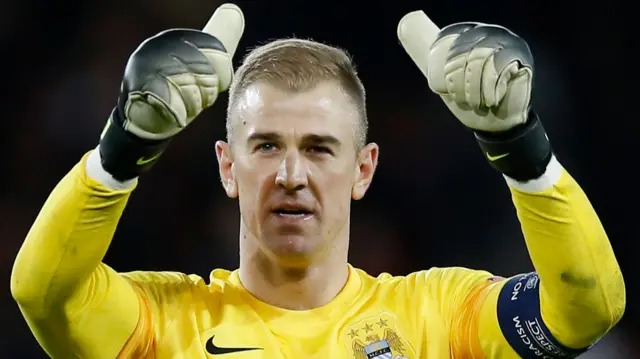 Joe Hart reacts