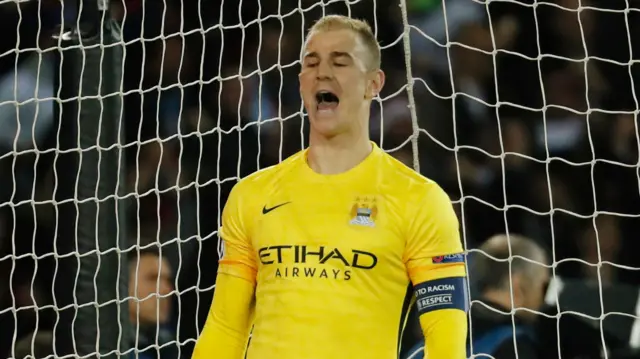 Joe Hart looks dejected