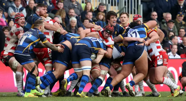 Worcester in action at Sixways