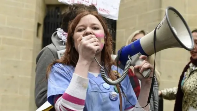 Junior doctor on strike