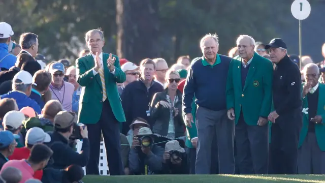 The ceremonial tee shot at Augusta