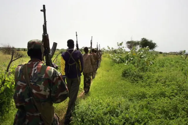 Jem fighters in Darfur Sudan - archive shot