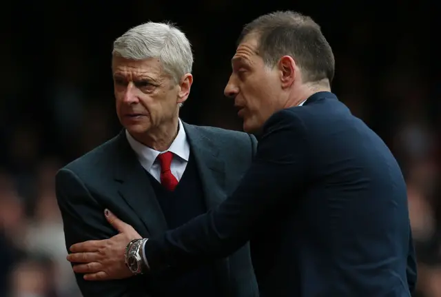 Arsene Wenger and Slaven Bilic