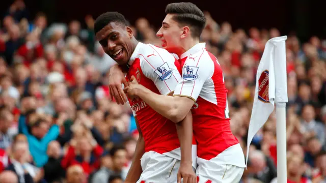 Alex Iwobi celebrates