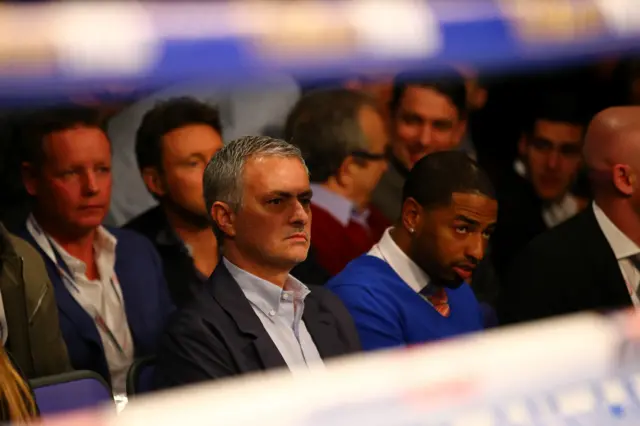 Jose Mourinho in the crowd at the o2