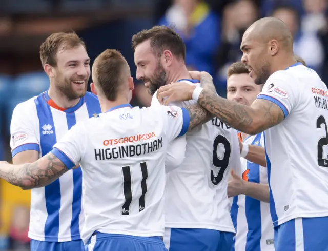 Kilmarnock celebrate Kris Boyd's goal