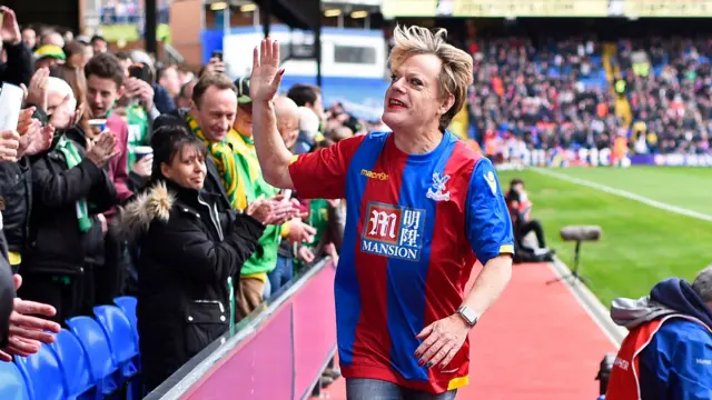 Eddie Izzard at Crystal Palace at half-time