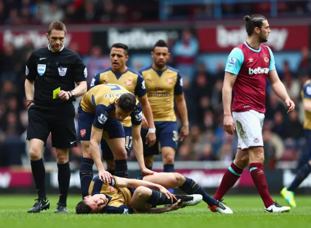 Andy Carroll is booked