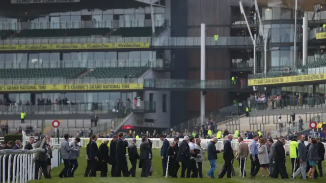 Racegoers at Aintree