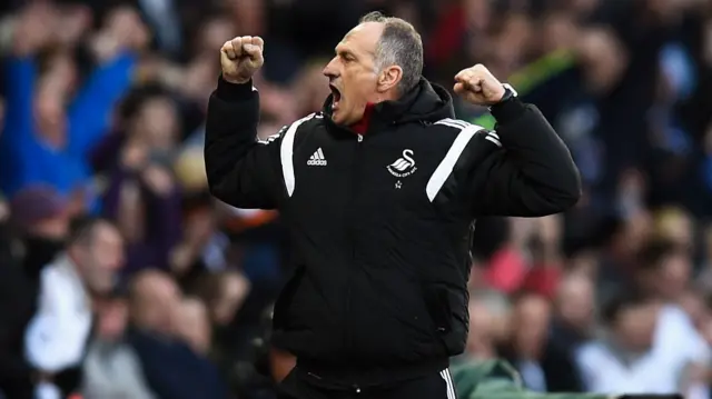 Francesco Guidolin celebrates