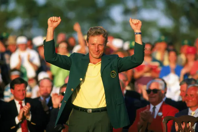 Bernhard Langer winning The Masters 1993