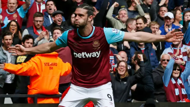 Andy Carroll celebrates