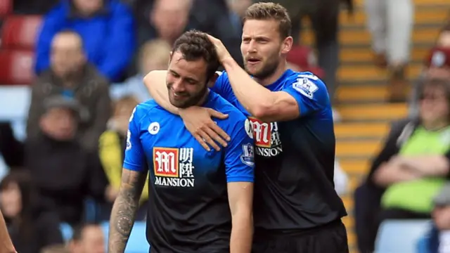 Steve Cook celebrates