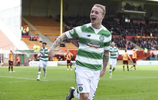 Leigh Griffiths celebrates his second goal