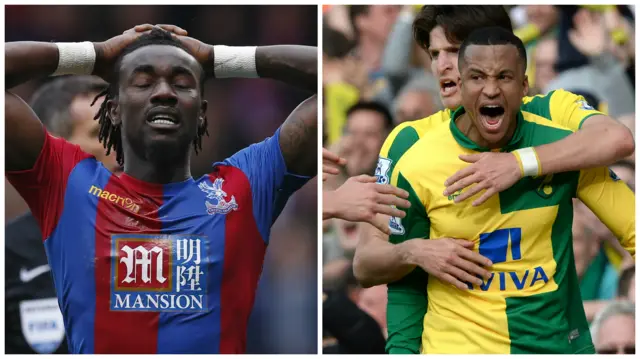 Pape Souare looks dejected as Norwich celebrate