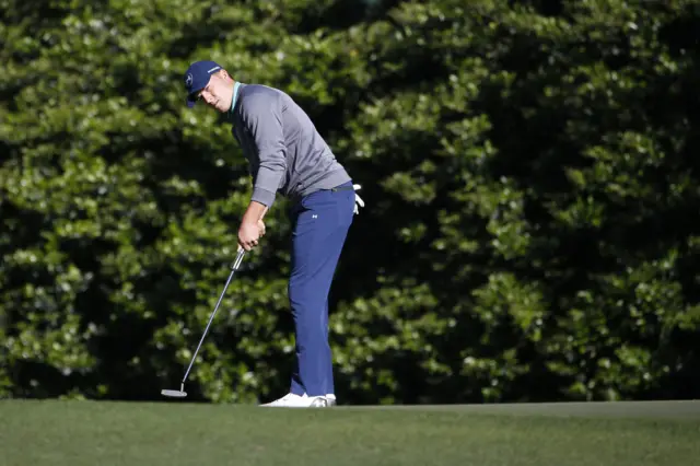 Jordan Spieth with putter