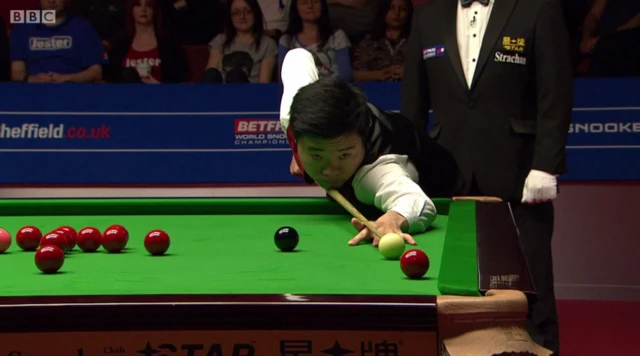 Ding misses a red