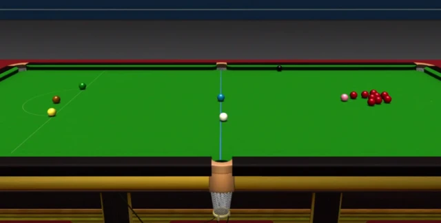 Ding Junhui's position on the blue