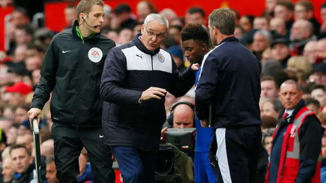 Demarai Gray prepares to come on