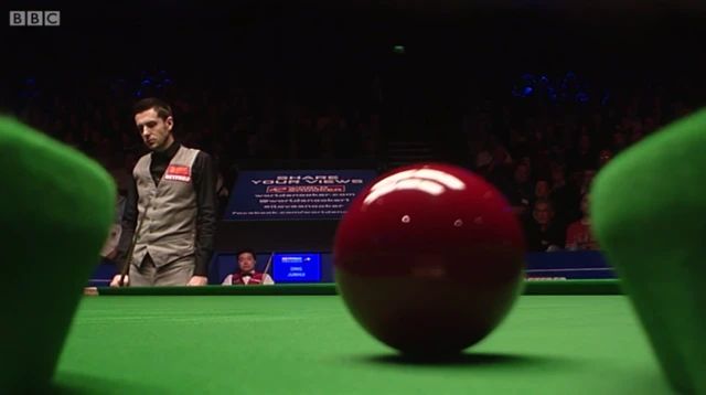 Mark Selby leaves the red over the pocket