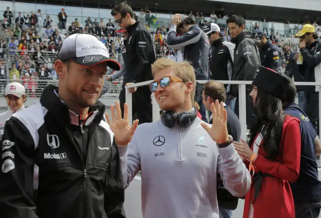 Nico Rosberg and Jenson Button