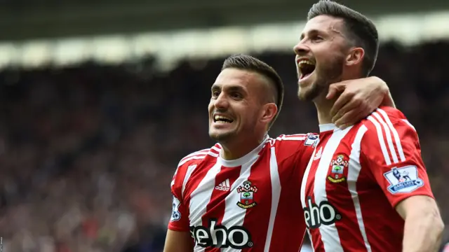 Southampton players celebrate