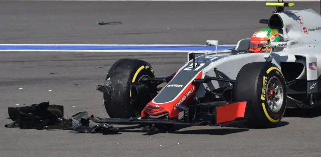 Esteban Gutierrez damage