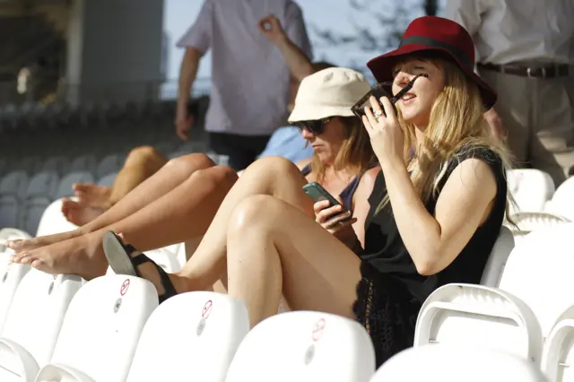 Sunbathers at Lord's