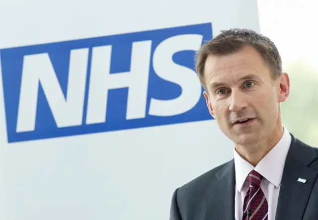 The Health Secretary Jeremy Hunt