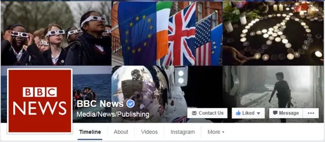 BBC News Facebook page screengrab