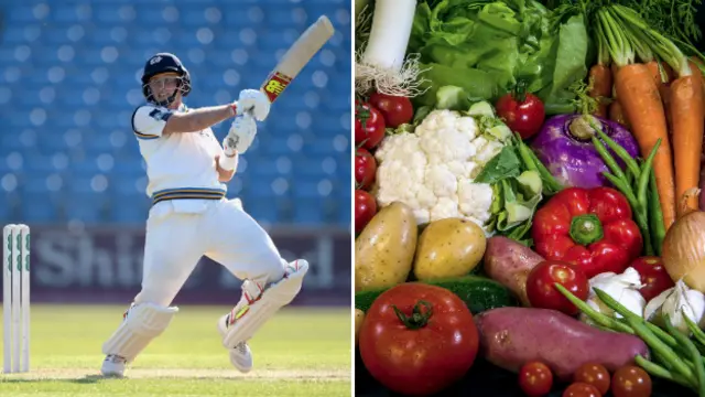 Joe Root and some vegetables