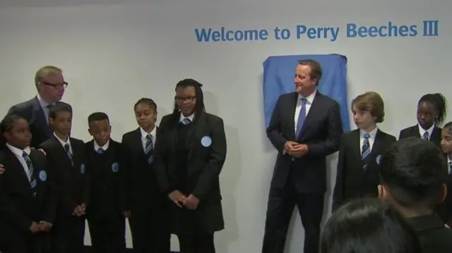 Prime Minister David Cameron and then Education Secretary Michael Gove were at the opening of Perry Beeches III free school in 2013