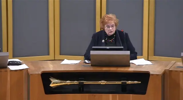 Dame Rosemary Butler returns for the final time this afternoon until a successor is elected.