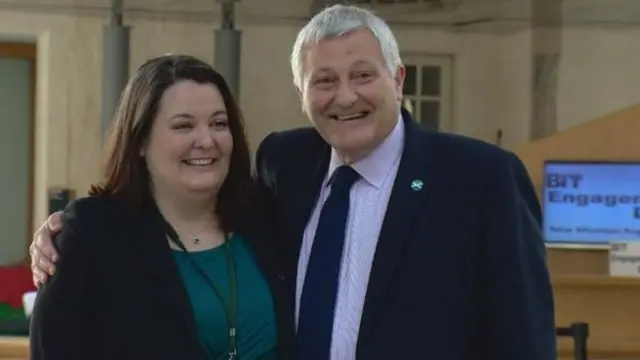 SNP MSP Ruth Maguire with dad John Finnie, the new Green MSP