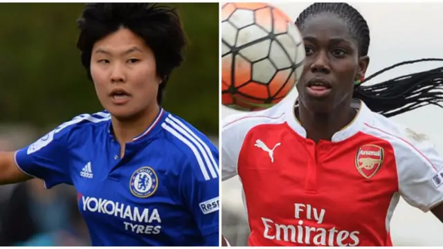 Ji So-Yun (left) & Asisat Oshoala