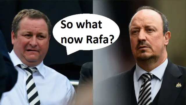 Mike Ashley and Rafa Benitez