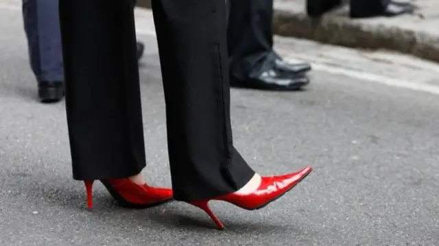 Woman wearing high heels